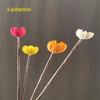 Zen Bouquet: Preserved Natural Cotton and Wheat Ear Flower Arrangement for Living Room Decor