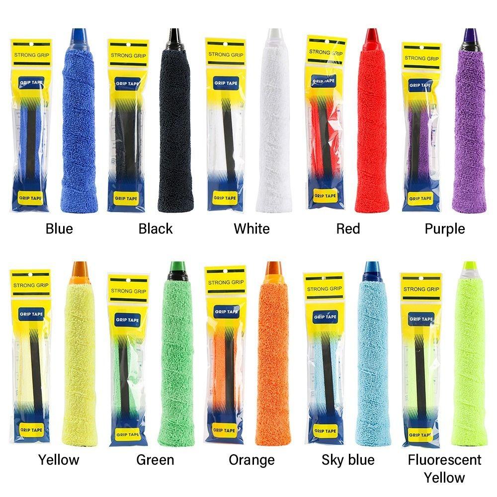 Multi-color Badminton Racket Overgrips Self-adhesive Non-Slip Grip Tape Sweat Band Fishing Rod