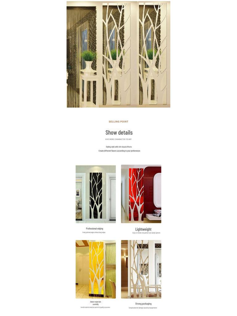 3D акриловая наклейка на стену в виде зеркала Lucky Tree для гостиной, ресторана, веранды и декора заднего плана телевизора