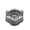 S925 Silver Ring Open Dollar Sign Ring Men's Hip Hop Ring Dollar Gold Ring