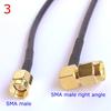 RG174 SMA Male  SMA Female Connector SMA Male Right Angle Extension Cable Copper Feeder Wire for Coax Network Card RG174 Antenna