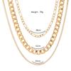 Cross-Border Punk Hip-Hop Chunky Metal Multi-Layer Chain Choker