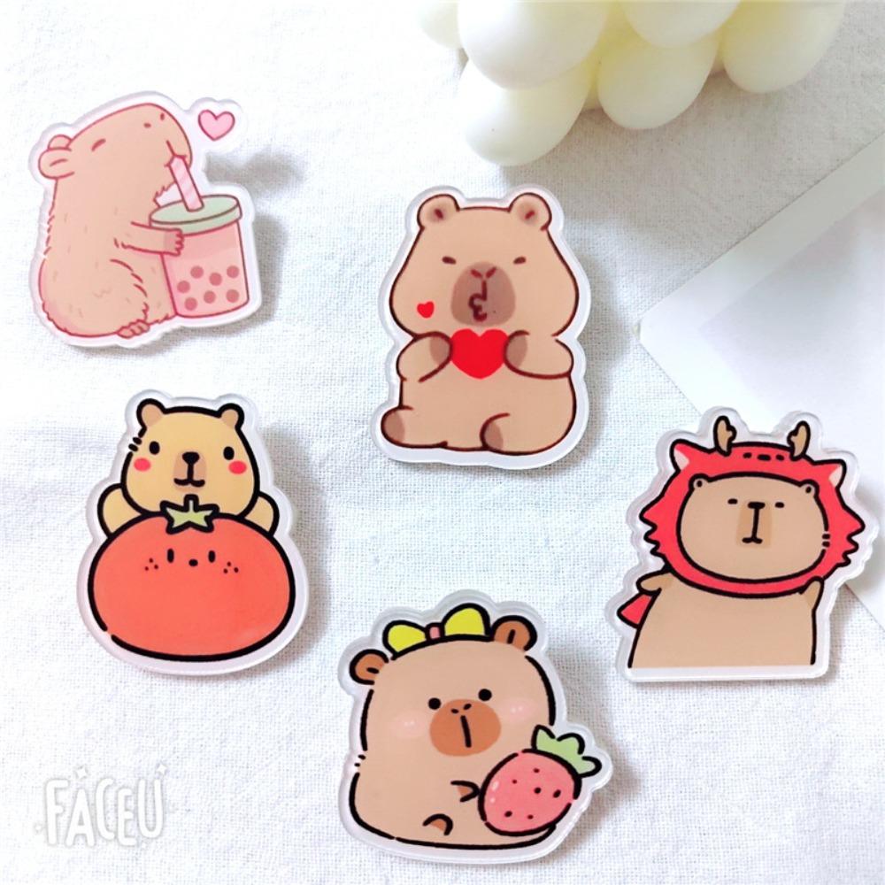 New Capybara Acrylic Badge Animals Cute Bag Pin Fashion Capybara Brooch