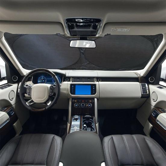 Double Circle Car Front Windshield Summer Anti-Sun Heat Blocking Cover Protector