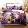 Cute Dog Bedding Set Single Twin Full Queen King Size Bed Set Aldult Kid Bedroom Duvetcover Sets 3D Print Anime Bed Sheet Set