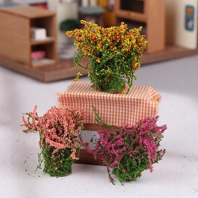 1 шт. кукольный домик своими руками украшение 1/12 кукольный домик миниатюрный разноцветный цветок куст зеленое растение цветок модель игрушка
