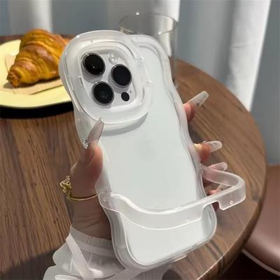 Роскошный прозрачный чехол-подставка для телефона iPhone 11 12 13 14 15 16 Pro Max противоударный бампер задняя крышка