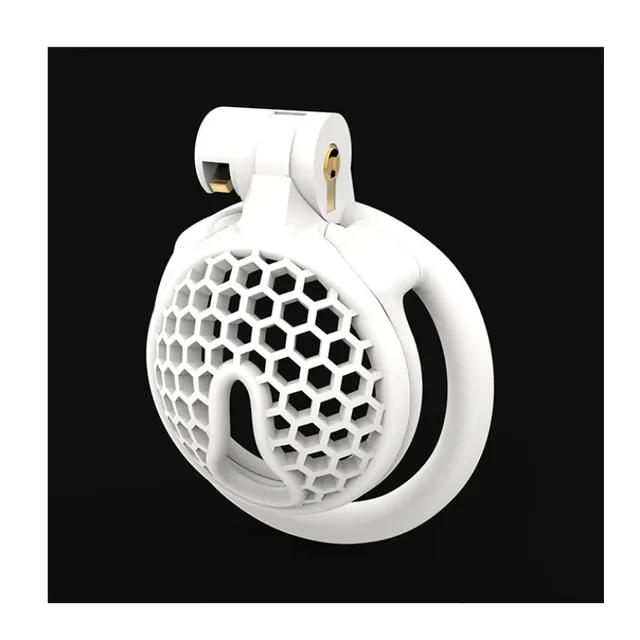 Flat Chastity Lock Bondage Breathable Cock Cage with 4 Rings SM Abstinence Chastity Device Anti Cheating Gay Male Adult Sex Toys