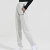 Li Ning Badminton Collection, Solid Color Logo Print Bouquet Foot Fleece Casual Knitted Sweatpants Women's AKLS986-1
