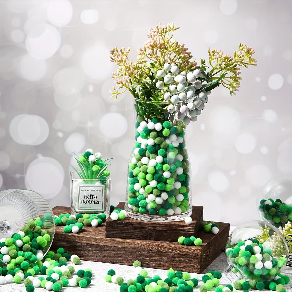 500pcs Of Pom Poms 0.39 Inch Assorted Pom Poms Suitable For DIY Art Making