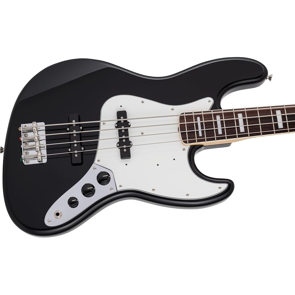 Fender Electric Bass, Made in Japan Traditional Late 60s Jazz Bass®, Rosewood Fingerboard, Black, with Soft Case