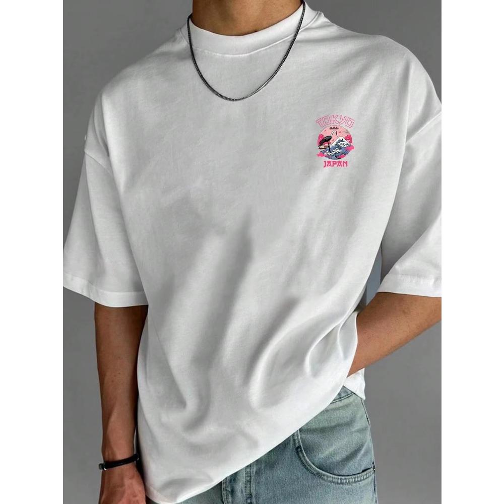 Футболка Tokyo Men Cotton T Shirt Luxury Brand Fashion Big Size Top Casual Short Sleeve Streetwear Classic Print New Arrival Tee S-4XL