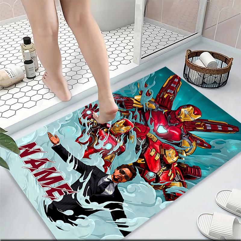Custom Name Deadpool Wolverine Carpet Rug Customizable Soft Washable Anti-Slip Home Living Room Sofa Mats Personalized Rug. 090923
