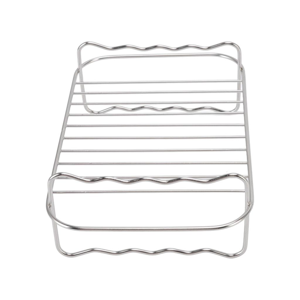 Fryer Rack Stainless Steel Rectangle Double Layer Fryer Accessory for NINJA FOOD 8QT Dual Basket