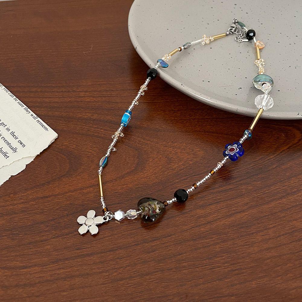 Love Heart Choker Girl Fashion Jewelry Korean Style Necklace Flower Necklace Women Clavicle Chain