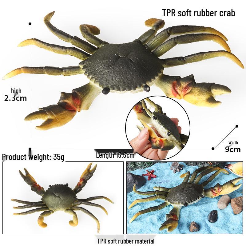 Детский набор моделей морских животных для снятия стресса: Рыба-фугу, Осьминог, Краб, Акула, Дунклеостей