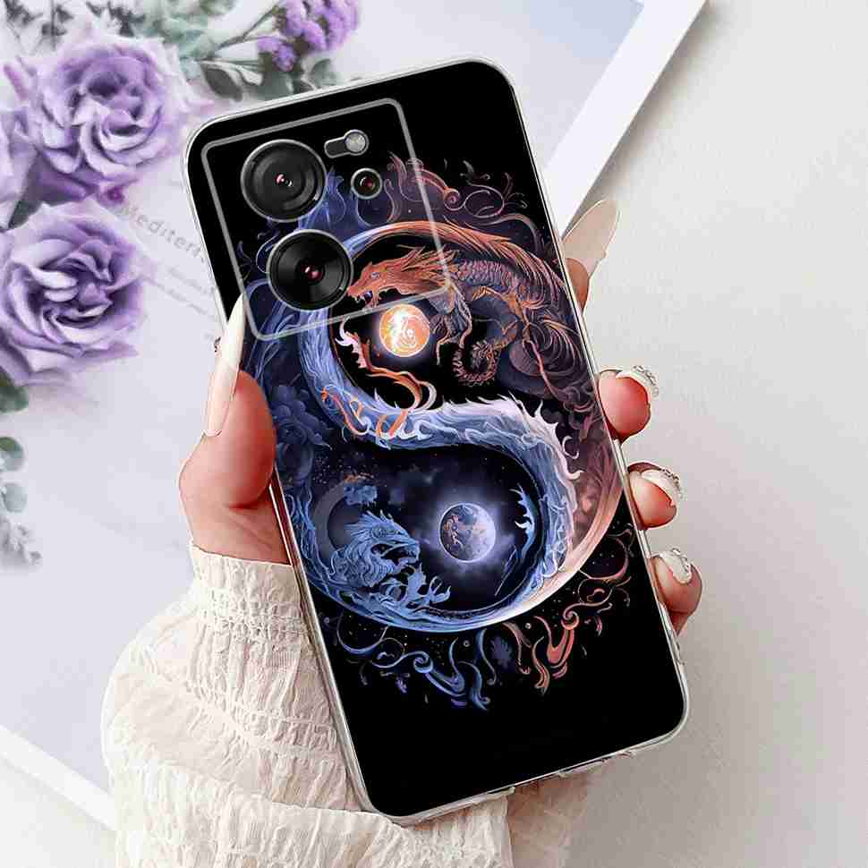 Для Xiaomi Mi 13T 5G 6.67" Чехол Мультяшный Медведь Мягкий Силикон ТПУ Чехол Для Xiaomi Mi13T 5G 2306EPN60G 6.67" Цветы Радужные Оболочка