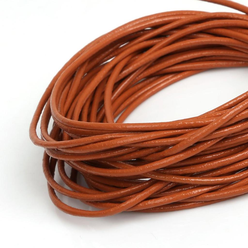 Натуральная круглая кожаная нить для изготовления браслетов, ювелирных изделий, DIY, шнур, шнур