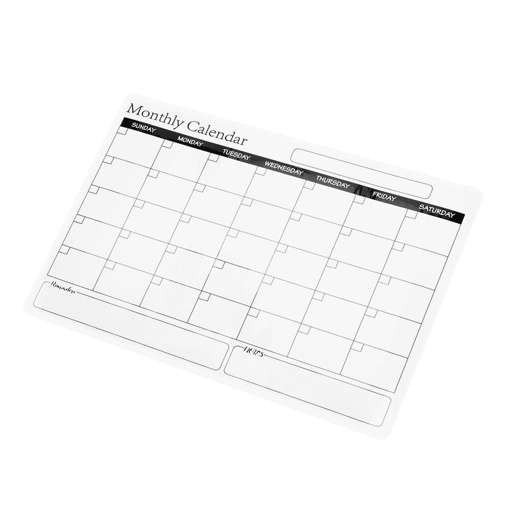 Магнитный календарь для холодильника для сухого стирания Настенный холодильник Многоразовая белая доска Ежемесячный планер ПЭТ