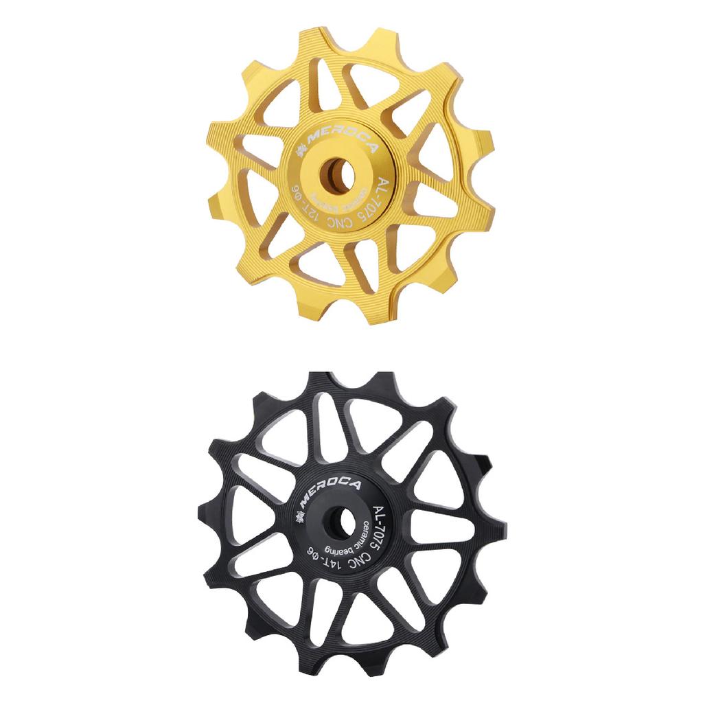 MEROCA Ceramic Pulleys 12/14T Bicycle Derailleur 9v 10v 11v Rear Derailleur Mtb Pulleys Wheel Ceramic Bearing Road Mountain Bike