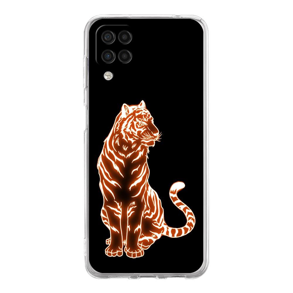 Чехол для телефона с тигровым неоном и леопардовым принтом для Samsung Galaxy A51 A71 A21S A12 A11 A31 A41 A03S A13 A33 A73 A53 A52 A32 5G A23, прозрачный чехол