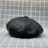 Large Size Man Leather Beret Lady PU Octagon Hat Girl Small Painter Cap Woman Plus Size Pumpkin Hats 54cm 56cm 57.5cm 60cm