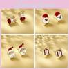 Сплав Мультяшные Рождественские Серьги Очаровательный Санта И Олень Для Женщин