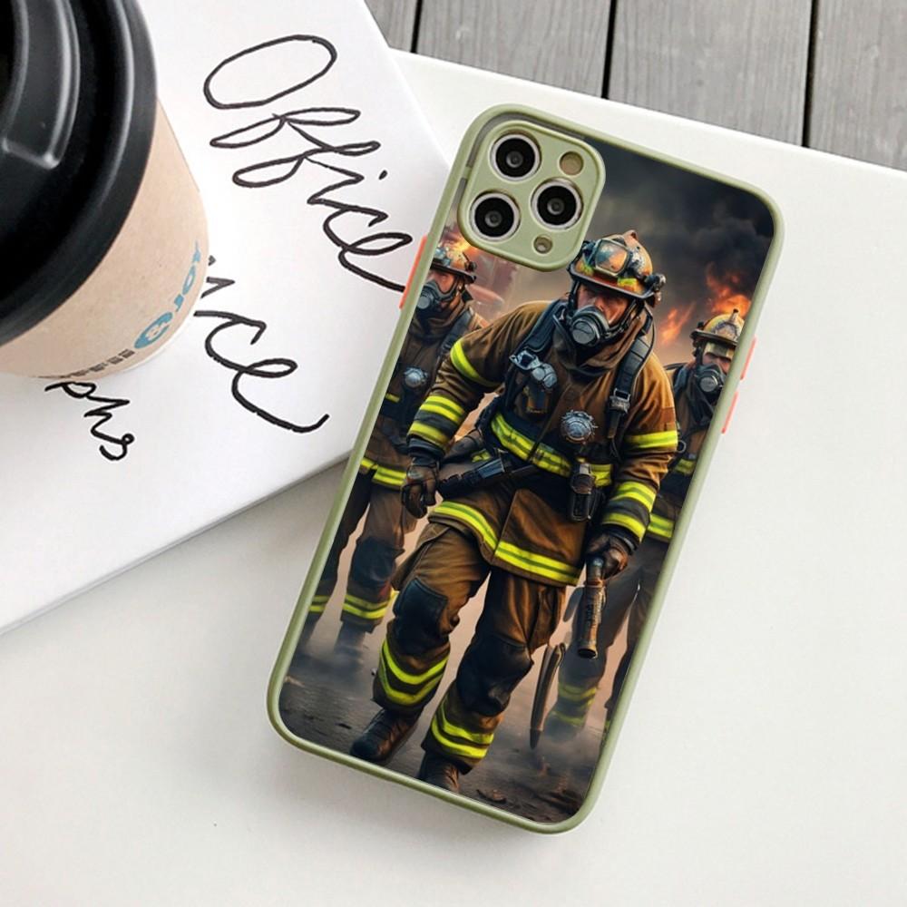 Firefighter Heroes Fireman Luxury Phone Case For IPhone 14 11 12 13 Mini Pro Max 8 7 Plus X XR XS MAX Translucent Matte Cover