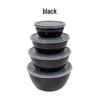 Four-Piece Fresh-Keeping Bowl Set with Lids - Round Storage for Fruits & Vegetables, Ideal for Picnics