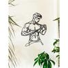 1pc Art Revival Metal Men's Mural, Simple Iron Mural, Multi-Functional Interior And Exterior Decoration