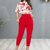 1 Set Ladies Casual Suit Elegant All-match Slim Fit Trendy Female 9/10 Top Long Pants Outfit Streetwear