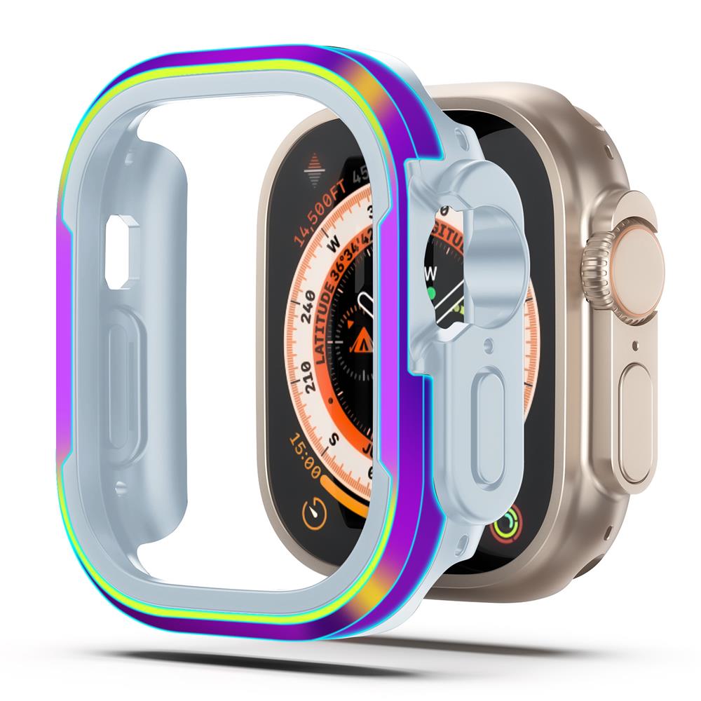 Металлический корпус для Apple Watch Ultra 49 мм, аксессуары, протектор, бампер из ТПУ, закаленный чехол iwatch series 8, 7, 6 se, 45 мм, 41 мм, 44 мм, 40 мм