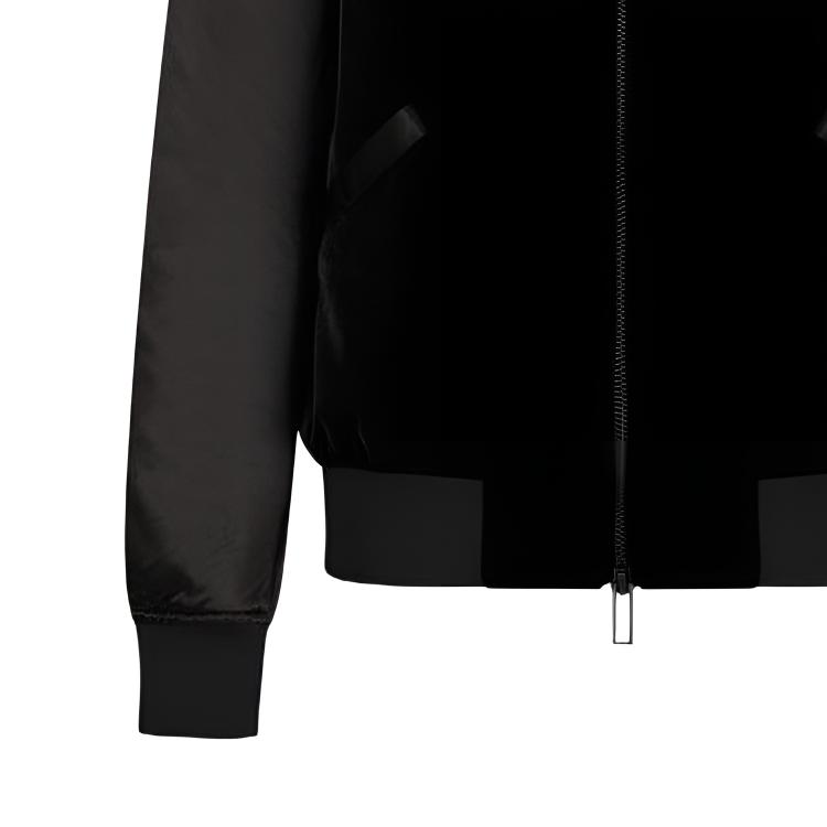 EMPORIO ARMANI Year Of The Rabbit Puffer Jackets Men's Black Baseball Collar Moderate 3R1BD5-1NSAZ-0999