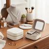 Solid Color Mirror Jewelry Box Detachable Necklace Storage Box Jewelry Storage Case Vacation