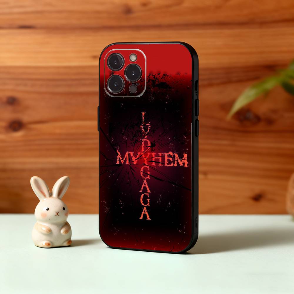 Чехол для телефона Singer L-Lady G-Gaga Mayhem Для iPhone17,16,15,14,13,12Plus,Pro Max,XS,5G Мягкий Силиконовый Черный Чехол