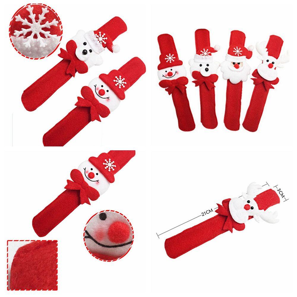 Bear Children Toys Xmas Gift Snowman Santa Claus Christmas Wrist Strap Patting Circle Bracelet