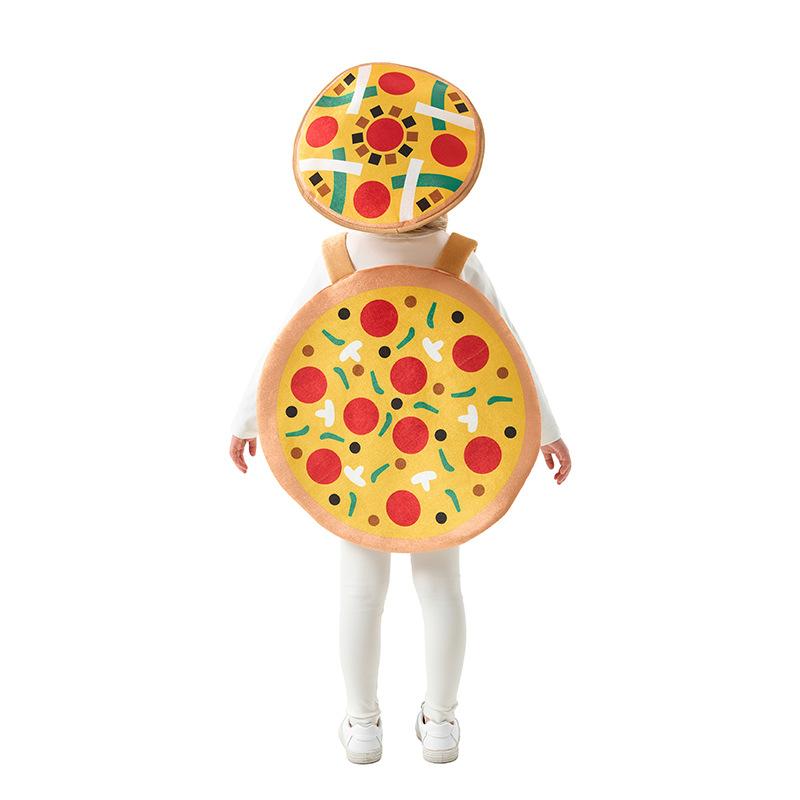 Cosplay Halloween Kids Food Pizza Vest Hat cos Stage Performance Costume