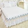 Home Minimalist Lace Bed Skirt Princess Embroidered Bed Cover Thick Simmons Mattress Anti Slip Protective Cover