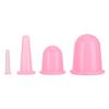 4Pcs Cupping Cup Vacuum Body Massage Helper Anti Cellulite Silicone Health Care ToolPink