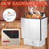 6000 Вт Нагреватель для влажной и сухой сауны Печь из нержавеющей стали для дома Отеля Душевая Душевой Спа Электрическая нагревательная машина