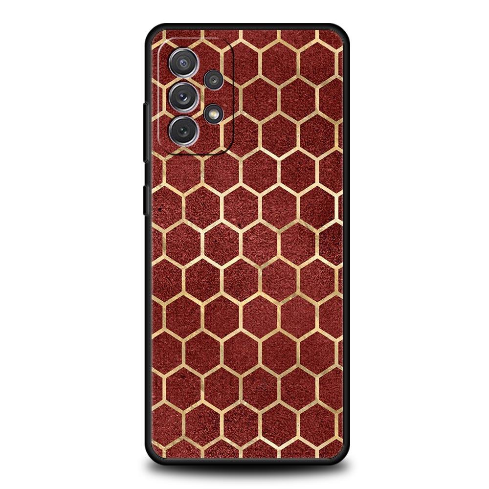 Чехол с сотовым узором для Samsung Galaxy A17 A13 A15 A25 A35 A51 A55 A71 A21S A11 A31 A41 A23 A53 A73 5G A03S A05s