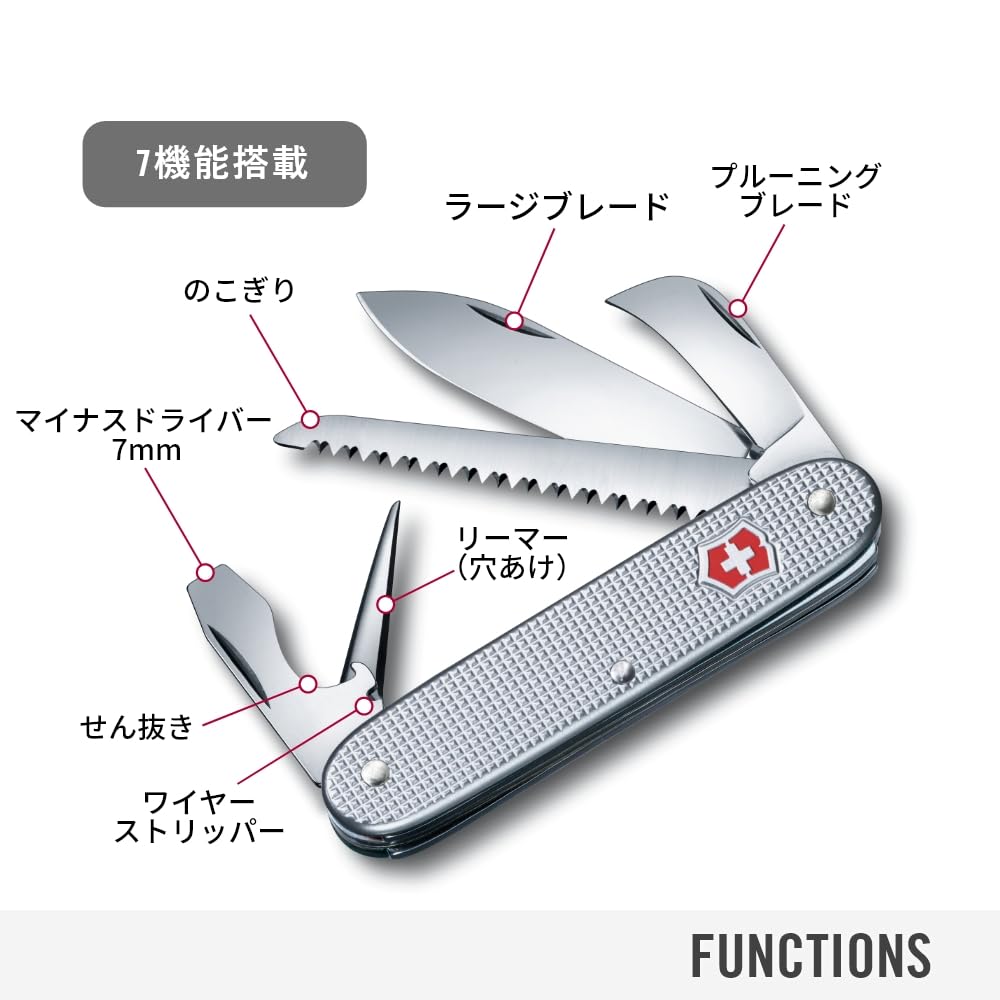 VICTORINOX Swiss Army 7 ALOX Swiss Army Knife Многофункциональный нож для кемпинга на открытом воздухе Пила с разверткой Швейцарский многофункциональный инструмент с 7 функциями Маленький