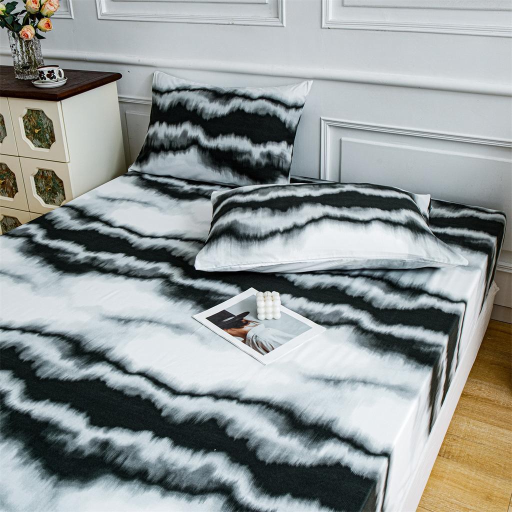 1 шт. Простыня на резинке с принтом, Постельное белье, Без наволочки. для Спальни, Отеля Различные Домашние Украшения