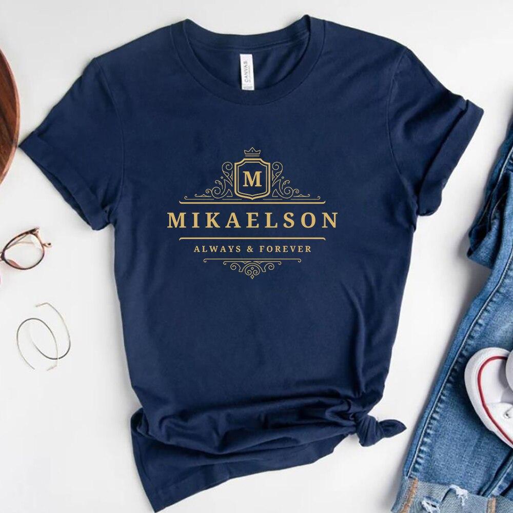 Футболка «Дневники вампира», рубашка Микаэльсона «Всегда и навсегда», оригинальная футболка «Вампиры Мистик Фоллс», рубашки братьев Сальваторе, топ для фанатов