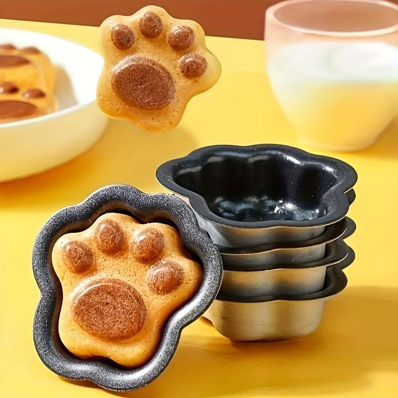 1pc Cat Claw Cake Mold Non-Stick Aluminum Mini Cake Pan Dog Paw Pastry Molds Baking Tools Home Kitchen Accessories