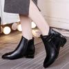 Fashion 2024 Fashion Short Boots Women's Shoes Thick Heel Pointed Toe Winter Casual Warm Bow Boots
