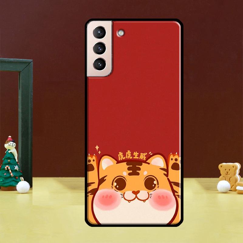 Забавный Мультяшный Тигр Чехол для Телефона Для Samsung Galaxy S24 Ultra S20 S21 S22 S23 S25 Ultra S24 FE S9 S10 Plus Чехол