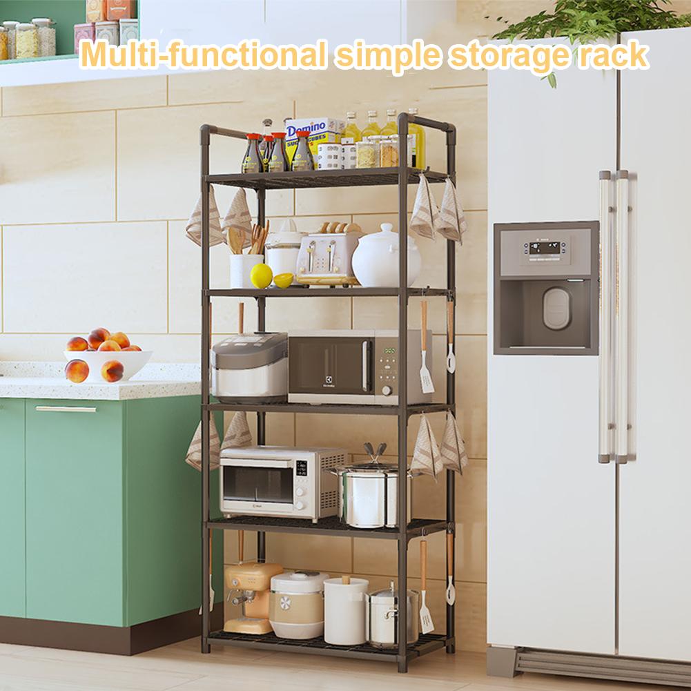 5 Tier Shelving Unit Heavy Duty Storage Shelf Adjustable Storage Rack 66 Lbs Capacity for Kitchen Pantry Bathroom Garage Office