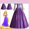 Elegant Adult Rapunzel Fancy Women Dress Cosplay Costume For Halloween Parties