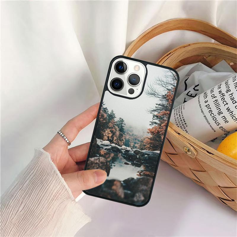 Аниме Природный Пейзаж Чехол для Телефона Для iPhone 17 Air 16 15 14 11 12 13 Pro MAX Plus coque Чехол Оболочка
